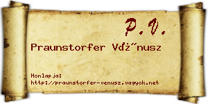 Praunstorfer Vénusz névjegykártya